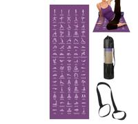 Tappetini Pilates con Pose Stretching Pavimento | Attrezzature per Esercizio Fitness per Pavimento Interno Palestra Studio Pilates Fitness All'aperto Giochi