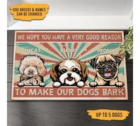 Tappetini Porta Dingresso Antisporco Tappetino Da Bagno Resistente Tappeti D'Ingresso Per Terrazzo Camera Letto Soggiorno 40X60Cm Motivo Per Cui I Nostri Cani Abbaiano