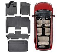 Tappetini resistenti per tutte le condizioni atmosferiche, 3 file, per Dodge Grand Caravan 2008-2020, in gomma antiscivolo impermeabile per 7 posti Caravan SE/SXT/Crew Accessori 2019 2018 2017 2016