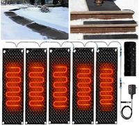 Tappetini riscaldanti per scale, tappetini riscaldati per esterni, tappetini elettrici, antiscivolo, in gomma per riscaldamento della neve, per scale, scale, vialetto e inverno, rimozione