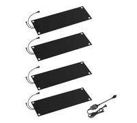 Tappetini riscaldati da esterno per sciogliere la neve e il ghiaccio con cavo di alimentazione tappetini riscaldati da esterno in grafene gomma antiscivolo,4pcs,101.6 × 38.1 cm