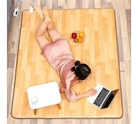 Tappetini Riscaldati Elettrici - Grande Tappeto con Venature del Legno, Riscaldatore per Il Pavimento della Casa, Tappetino Scaldapiedi Riscaldato sotto la Scrivania per Ufficio e Casa,200 *