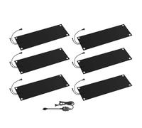 Tappetini riscaldati per sciogliere la neve tappetini riscaldati antiscivolo con cavo di alimentazione neve e ghiaccio per scale esterne invernali gradini ingressi,6pcs,457.2 × 33 cm