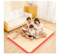 Tappetini riscaldati sotto la scrivania per riscaldare i piedi regolazione della temperatura a 60 livelli/timer da 12 ore per yoga/interni,Beige,200×250cm