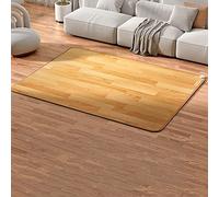 Tappetini riscaldati - Tappeti riscaldati con texture in pelle 3D, riscaldatore da pavimento resistente allo sporco, tappetino riscaldante impermeabile, per l'uso invernale in casa, venature del leg