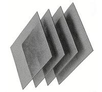 Tappetini riutilizzabili antiaderenti per griglie elettriche a gas e friggitrici ad aria, con rivestimento in PTFE, per una facile pulizia e una cottura sana al barbecue (nero, 40 x 33 cm)