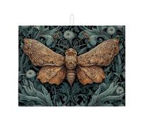 Tappetini scolapiatti a forma di farfalla per il bancone della cucina, tappetino scolapiatti assorbente con motivo floreale vintage, tappetino scolapiatti in microfibra le per la protezione del