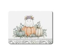 Tappetini scolapiatti a forma di zucca fantasma per il bancone della cucina, tappetino scolapiatti assorbente in gomma con motivo floreale vintage, tappetino scolapiatti in pelle PU con motivo autunna