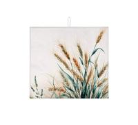 Tappetini scolapiatti assorbenti con motivo floreale di grano per il bancone della cucina, tappetino scolapiatti assorbente rustico con motivo verde grano, tappetino scolapiatti in microfibra da fatto