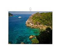 Tappetini scolapiatti assorbenti con vista mare e cielo per il bancone della cucina, piccoli 16 x 18 pollici