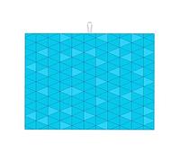 Tappetini scolapiatti blu per bancone da cucina, linea geometrica a traliccio, tappetino scolapiatti moderno per bancone, reversibile, grande, 18 x 24 pollici