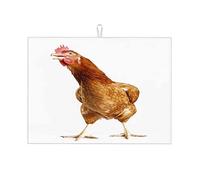 Tappetini scolapiatti con immagine di canzoni di gallina, tappetino per asciugare i piatti per il piano di lavoro, grandi 18 x 24 pollici