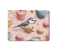 Tappetini scolapiatti con motivo a uccelli per il bancone della cucina, grazioso tappetino scolapiatti in gomma assorbente con motivo a uccellino e torta, protezione per bar a molla, 18x24 pollici