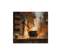 Tappetini scolapiatti da cucina a forma di strega scheletro di Halloween, tappetino scolapiatti assorbente vintage spettrale, divertente tappetino scolapiatti in microfibra per bar 16x18 pollici