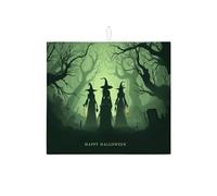Tappetini scolapiatti da cucina a tema strega di Halloween, tappetino assorbente spettrale per scolapiatti, tappetino in microfibra medievale per decorazioni da bancone, 16x18 pollici