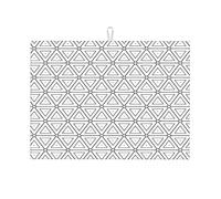 Tappetini scolapiatti di colore chiaro per il bancone della cucina, linea geometrica a traliccio, moderni, facili da usare, piccoli, 16 x 18 pollici