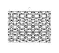 Tappetini scolapiatti di colore chiaro per il bancone della cucina, linea geometrica a traliccio, moderni, piccoli, reversibili, grandi, 18 x 24 pollici
