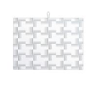 Tappetini scolapiatti di colore chiaro per il piano di lavoro della cucina, linea geometrica a traliccio, moderni, XL, reversibili, piccoli, 16 x 18 pollici