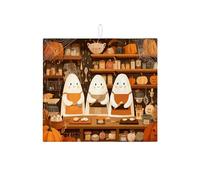 Tappetini scolapiatti fantasma di Halloween per il bancone della cucina, tappetino scolapiatti assorbente a forma di cartone animato, tappetino scolapiatti in microfibra autunnale per la decorazione d
