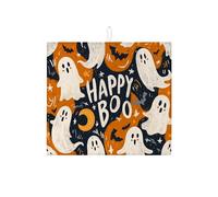 Tappetini scolapiatti fantasma fantasiosi per il bancone della cucina, tappetino scolapiatti assorbente Happy Boo, tappetino scolapiatti in microfibra festivo per il bancone della cucina, decorazione