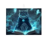 Tappetini scolapiatti mistici per il bancone della cucina, tappetino scolapiatti assorbente blu incantato, cuscinetto in microfibra per la protezione del bancone del caffè, 18x24 pollici