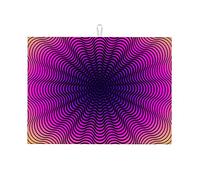 Tappetini scolapiatti multicolori per piano di lavoro, linea visiva sfumata, illusione ottica, tappetino scolapiatti divertente, cucina divertente, grande, 18 x 24 pollici