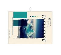 Tappetini scolapiatti retrò con illustrazione, poster, lettere ispiratrici, design, tappetino scolapiatti e griglia in microfibra ultra assorbente, grandi 18 x 24 pollici