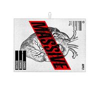 Tappetini scolapiatti retrò con personalità, illustrazione, poster, lettere ispiratrici, design, tappetino scolapiatti, decorazione da cucina, piccolo, 16 x 18 pollici