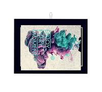 Tappetini scolapiatti retrò con personalità, poster illustrativo con lettere ispiratrici, design in microfibra, decorazione da cucina, grandi 18 x 24 pollici