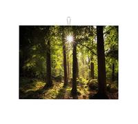Tappetini scolapiatti verdi con alberi e paesaggio, tappetino per asciugare i piatti, tappetino resistente al calore, piccolo, 16 x 18 pollici