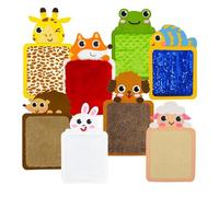 Tappetini Sensoriali,Dischi Tattili Per Con Autismo,Tappetino Con Texture Di Capelli Di Animali,Puzzle,Adatto a Bambini Di Tutte Le Età,Confezione Da 8