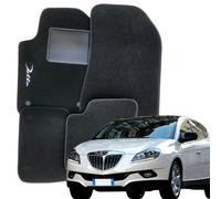 TAPPETINI TAPPETI AUTO CON LOGO COMPATIBILI CON LANCIA DELTA IN MOQUETTE