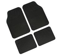 Set 4 pezzi tappeti tappetini universale in PVC nero sagomabilii e antiscivolo