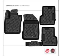 Element tappetini in Gomma 3D Premium su Misura Adatti per Fiat 500X, Mk1 (I), 2014->, 4 Pezzi.