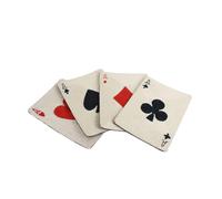 Tappetini tiragraffi poker d'assi 4 pezzi in sisal per gatti Ferribiella