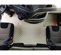 Tappetini trapuntati KRAM-TRUCK Compatibile con MAN TGX dal 2021 automatico, beige chiaro, pelle sintetica spugna 1 cm, certificato di igiene, fodere comfort