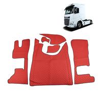 Tappetini Truck LUX Per DAF XG XG+ Ecopelle Rosso Copertura Tunnel Automatico