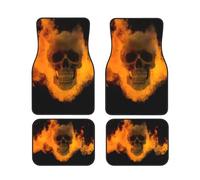 Tappetini universali per auto con motivo teschio horror, set da 4 pezzi, per SUV, berline, furgoni e camion.