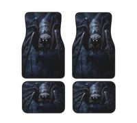 Tappetini universali per auto, neri, con motivo a ragno, set da 4 pezzi, adatti a SUV, berline, furgoni e camion.