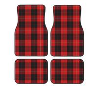 Tappetini universali per auto Scottish Clan Cunningham rossi e neri, set da quattro pezzi. Facili da pulire, indeformabili e facili da installare. Adatti per auto, camion e SUV.
