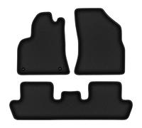 Tappetini velluto per Peugeot 5008 I 2009-2017 crossover 3 pezzi Nero DURBAN