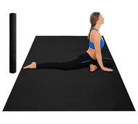 Tappetini YOGA - Tappeto Per Esercizi 120x180 Cm, Spessore 4 mm, Antiscivolo e Resistente - Allenamento Casa Palestra Materassino Fitness Pilates Yoga In Pvc Arrotolabile Facile Trasporto - Nero