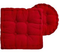 Tappetino a pavimento rotondo cuscino quadrato cuscino monocromatico per adulti soggiorno studia camera da letto tappetino da pavimento yoga(Red,Diameter 16")
