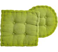 Tappetino a pavimento rotondo cuscino quadrato cuscino monocromatico per adulti soggiorno studia camera da letto tappetino da pavimento yoga(Green,Diameter 16")