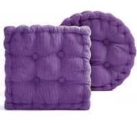 Tappetino a pavimento rotondo cuscino quadrato cuscino monocromatico per adulti soggiorno studia camera da letto tappetino da pavimento yoga(Purple,16" x 16")