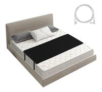 Tappetino a terra 1pc per letto 27x52in fogli di messa a terra PU con cabina nera traspirante da 15 piedi con cinghia di fissaggio per un sonno migliore, sollievo da stress