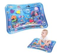 Tappetino acqua neonato tummy time,cuscino d'acqua per bambini,tappeto gioco neonato morbido,regalo neonato ragazza ragazzo,giochi neonato 3 6 9 mesi(Blu)