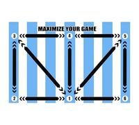 Tappetino Allenamento Calcio Tappetino for l'allenamento del passo da calcio, accessorio sportivo antiscivolo, attrezzatura for il gestore della palla(Color 1)