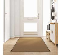 vidaXL Tappetino Altro Crema e Nero 120 x 350 cm Poliammide e PVC, Tappeto Resistente, Rettangolare, Antiscivolo, per Interni ed Esterni, assorbe umidità, per Ingresso, Benvenuto