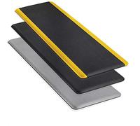 Tappetino Anti-stanchezza, per postazioni di Lavoro in Piedi | Tappetino ergonomico per Un Maggiore Comfort in Piedi e Corsa | Antiscivolo e Durevole (60 x 150 cm, Nero/Giallo)
